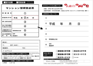 マンション管理業者票雛形